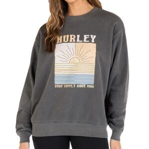 Hurley Gray Sweatshirt La Mer Boyfriend Crewneck NEW XL